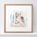Mummy and Me Line Portrait