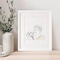 My pet and me line portrait