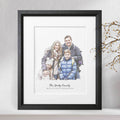 Personalised Family Line Portrait