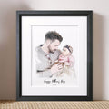 First Father's Day Watercolour Portrait