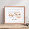First Father's Day Watercolour Portrait