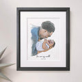 First Father's Day Watercolour Portrait