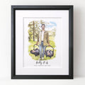 First Father's Day Watercolour Portrait