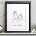 Wedding Couple Line Portrait