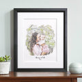 First Mother's Day Watercolour Illustration