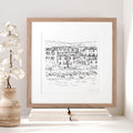 Custom Illustrated House Line Art Print