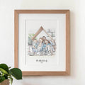 Personalised Family Line Portrait