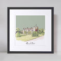 Wedding Venue Colour Block Line Portrait