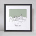 Wedding Venue Colour Block Line Portrait