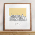 Wedding Venue Colour Block Line Portrait