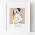 Couples Colour Block People Line Portrait