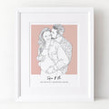 Couples Colour Block People Line Portrait