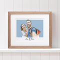 Couples Colour Block People Line Portrait