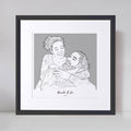 Couples Colour Block People Line Portrait
