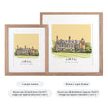 Wedding Venue Colour Block Line Portrait