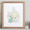 Daddy and Me Line Portrait