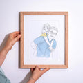 Daddy and Me Line Portrait
