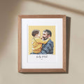 Grandad and Me Colour Block People Line Portrait