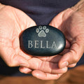 Personalised Pet Pebble with Paw Print