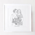 Wedding Couple Line Portrait