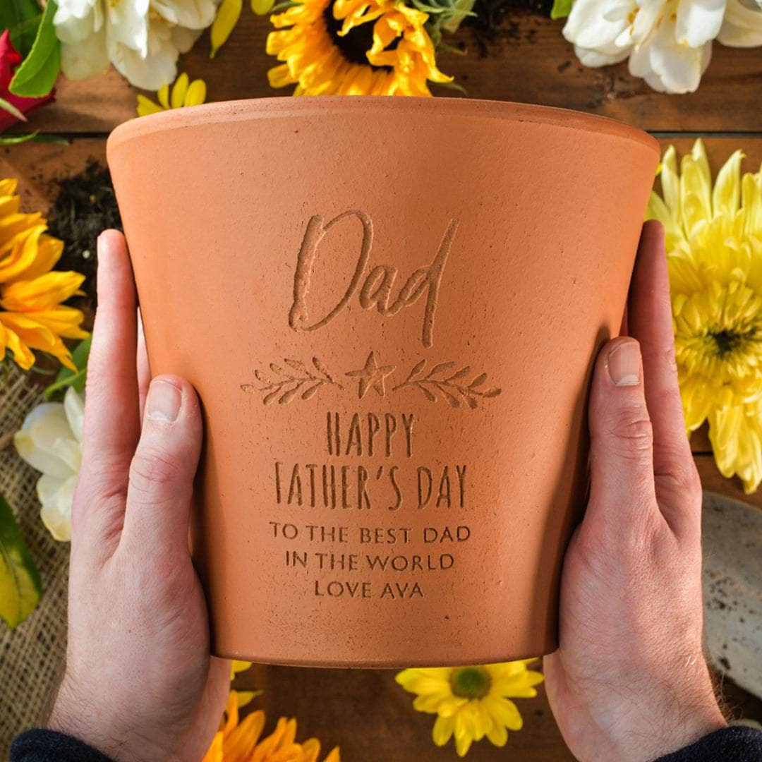 Personalised Flower Plant Pot For Dads Personalised Father's Day