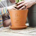 Personalised Fathers Day Pot For Dad with Eco Compost