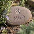 Personalised Pet Pebble with Paw Print