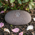Personalised Pet Pebble with Paw Print