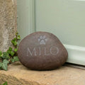 Personalised Pet Pebble with Paw Print