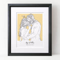 Wedding or Anniversary Couple Colour Block Portrait