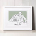 Wedding or Anniversary Couple Colour Block Portrait
