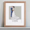 Wedding or Anniversary Couple Colour Block Portrait