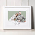 Wedding or Anniversary Couple Colour Block Portrait