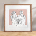 Wedding or Anniversary Couple Colour Block Portrait