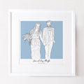 Wedding or Anniversary Couple Colour Block Portrait