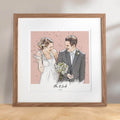Wedding or Anniversary Couple Colour Block Portrait