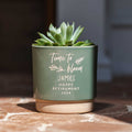 Personalised retirement indoor plant pot