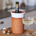 Personalised Couples White Glaze Wine Cooler
