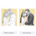 Wedding or Anniversary Couple Colour Block Portrait