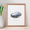Personalised Watercolour Car Sketch