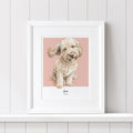 Watercolour with Colour Block Pet Portrait