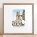 Watercolour Wedding Church Sketch