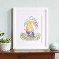 Watercolour Line People Portrait