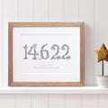 Floral Date Personalised Wall Art