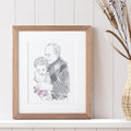 Grandparent Personalised Line Portrait