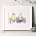 Grandparent Personalised Line Portrait