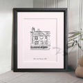 Custom Illustrated House Line Art Print
