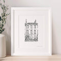 Custom Illustrated House Line Art Print