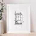Custom Illustrated House Line Art Print