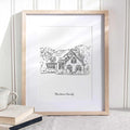 Custom Illustrated House Line Art Print